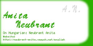 anita neubrant business card